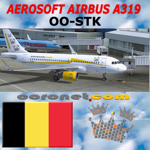 More information about "Aerosoft Airbus A319 OO-STK "coronet""