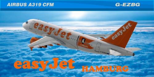 Easyjet A319 CFM  G-EZBG "HAMBURG"