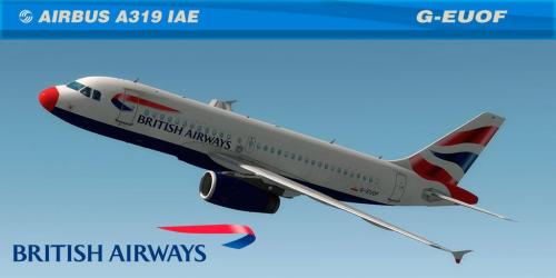 British Airways A319 IAE G-EUOF RED NOSE