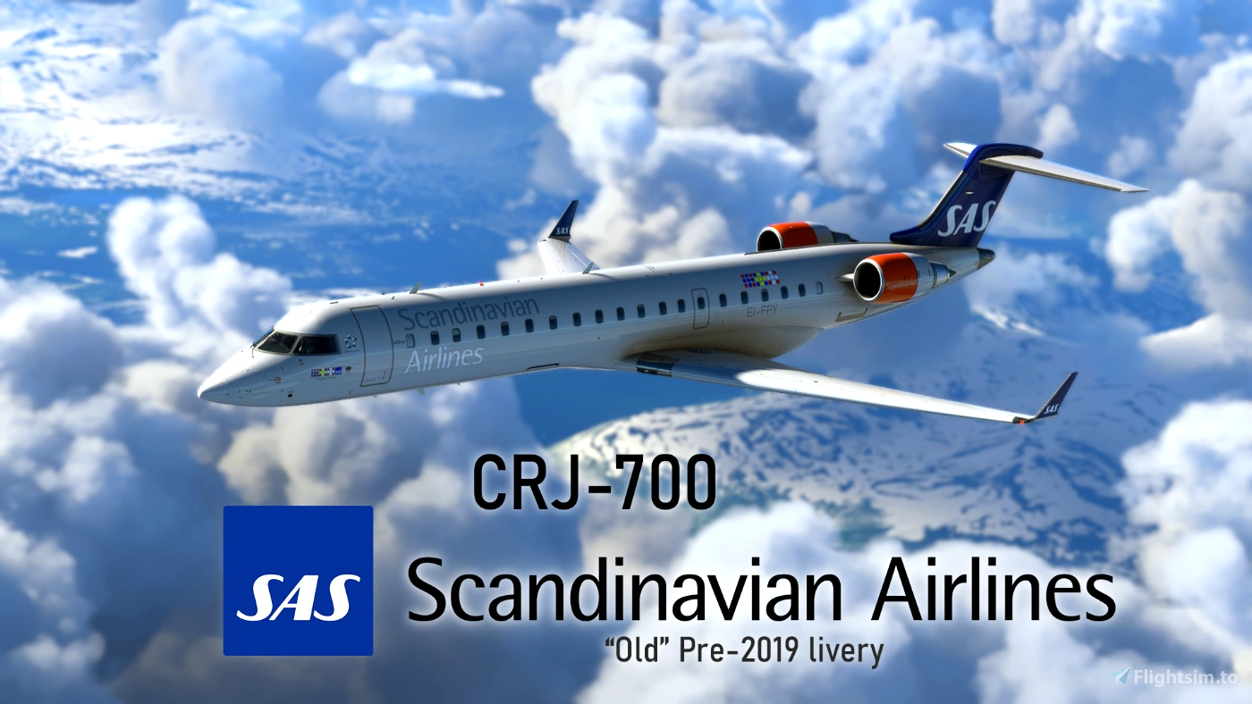 CRJ 700 - SAS - Scandinavian Airlines "Old" Style - 8K Ultra Quality