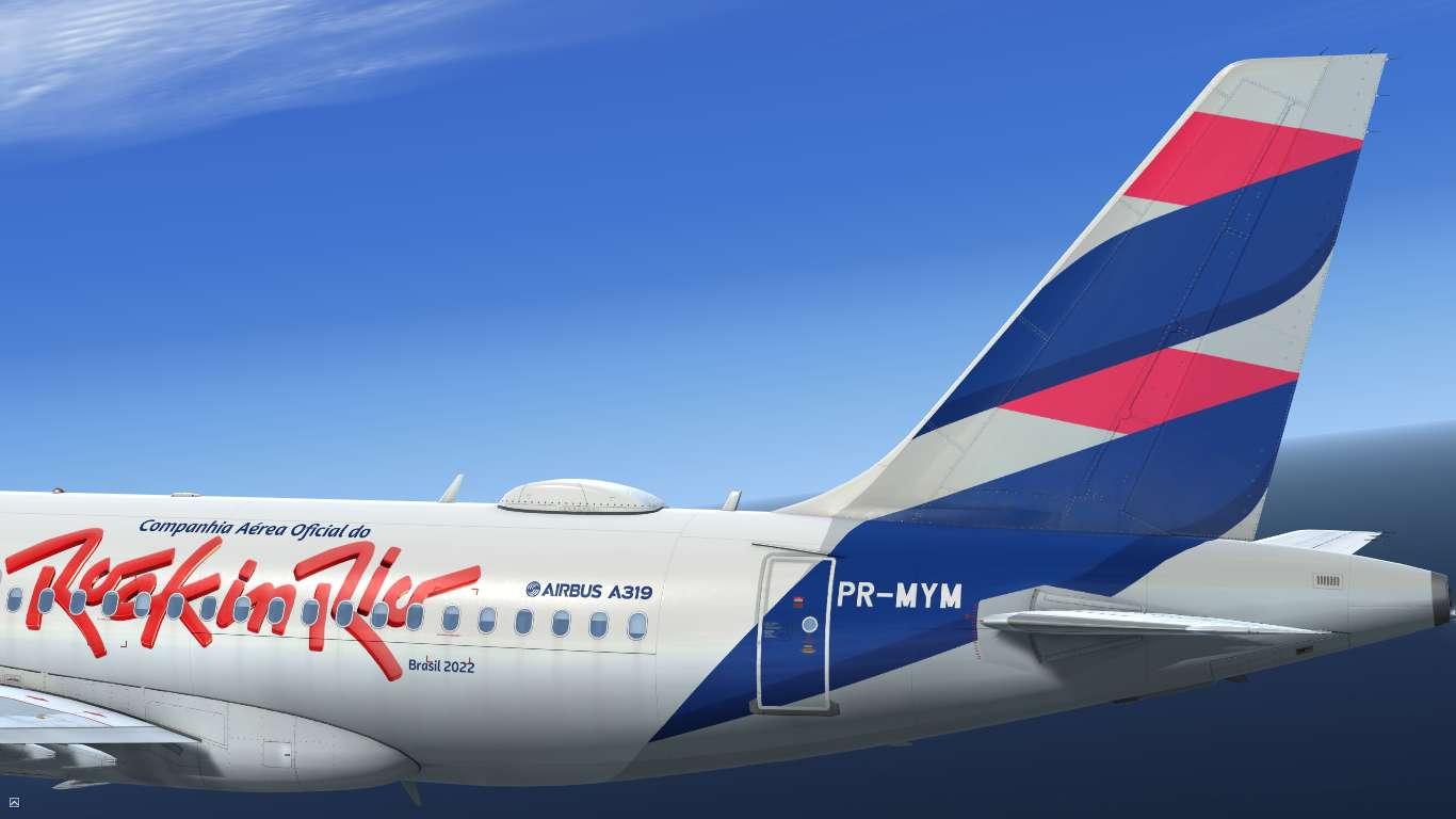 LATAM Airlines Brasil "Rock in Rio 2022" PR-MYM Airbus A319 CFM