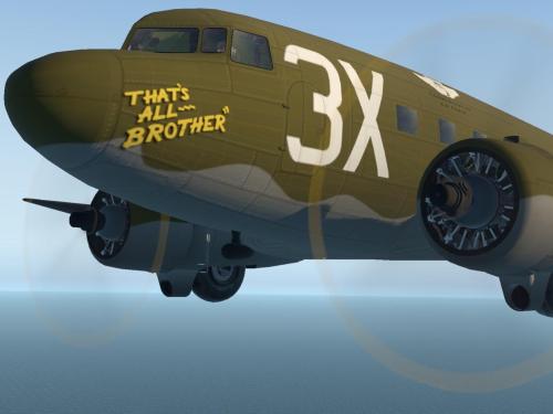 More information about "USAAF 42-92847 "That's All Brother" for VSKYLABS C-47 Skytrain and DC-3 Airliner"