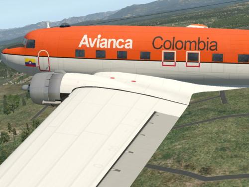 More information about "Avianca Colombia HK-508 for VSKYLABS C-47 Skytrain and DC-3 Airliner"