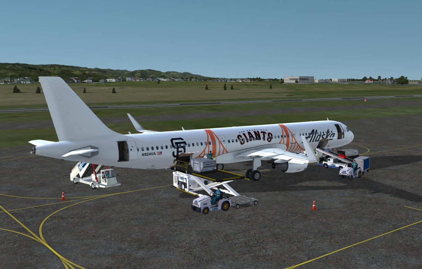 Alaska Airlines in SF Giants Color for A321 Pro (P3Dv4)