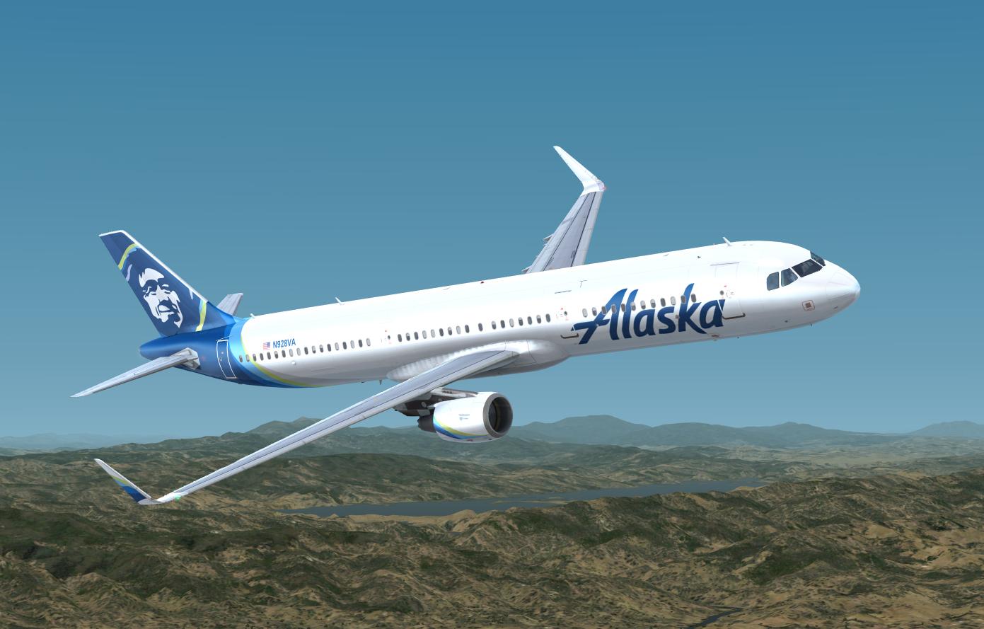 Alaska Airlines Standard Color for A321 Pro (P3Dv4)
