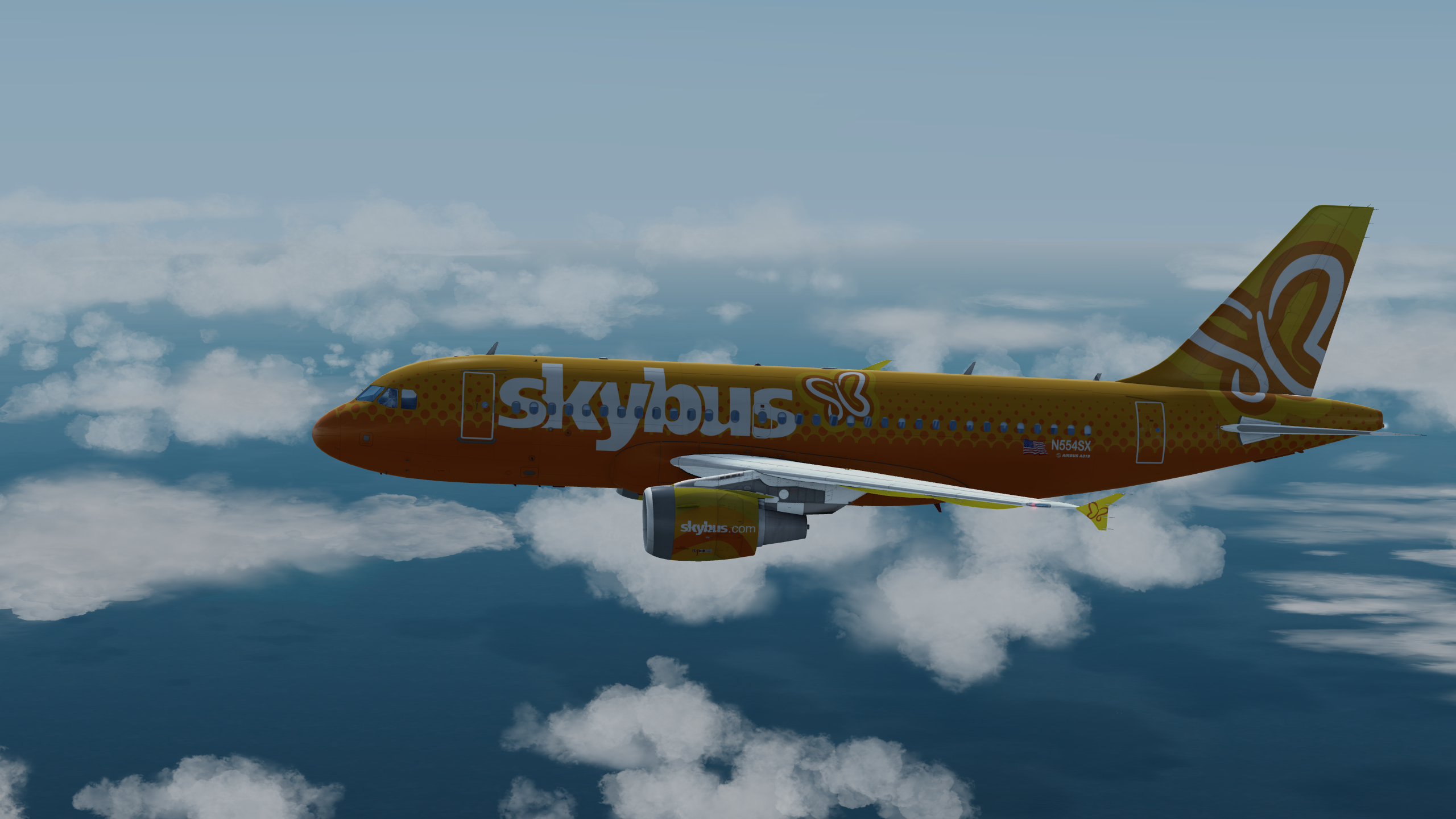 Aerosoft Airbus A319-112CFM Skybus N554SX