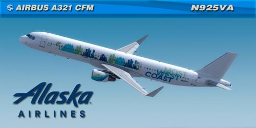 Alaska N925VA Most West Coast Aerosoft A321 CFM Professional