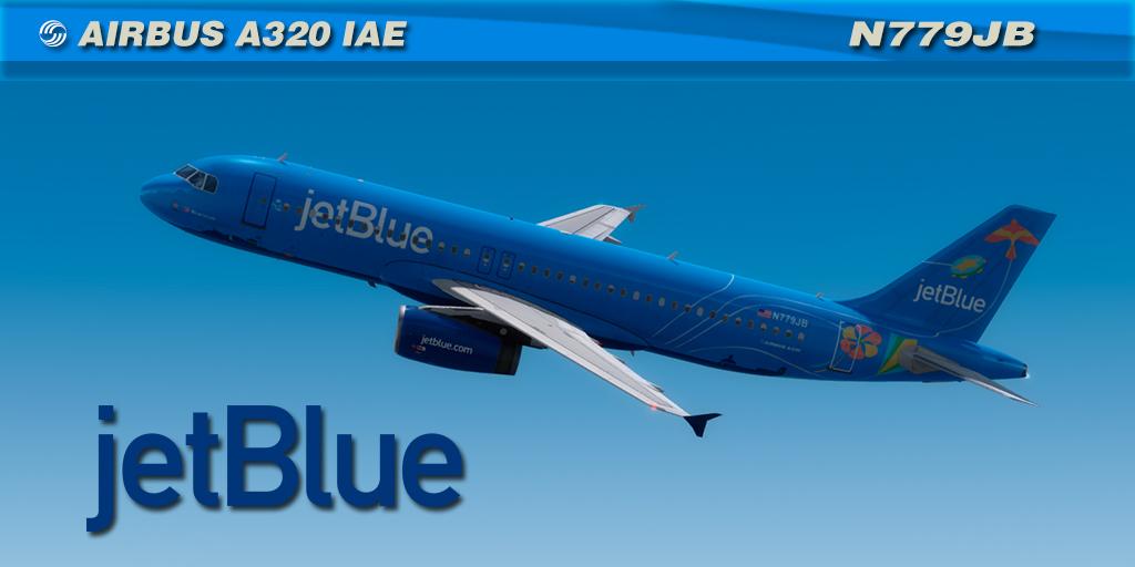 JetBlue N779JB Bluericua Aerosoft A320 IAE Professional