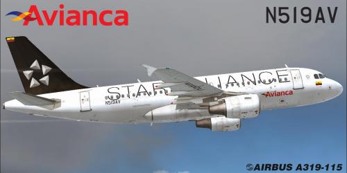 More information about "Avianca Colombia Star Alliance Airbus A319-115 N519AV Old Logo"