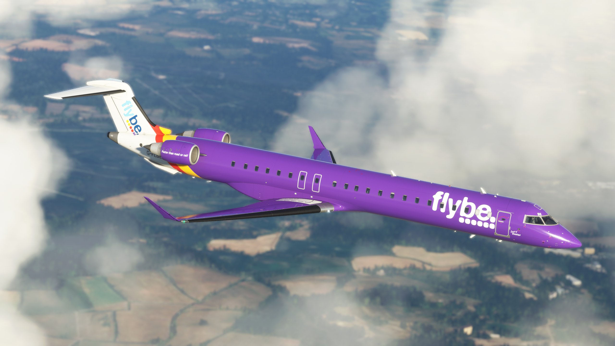 CRJ-900 Flybe Purple G-FLBE ( fictional )